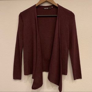 Nic + Zoe Dark Maroon Long Sleeve Cardigan